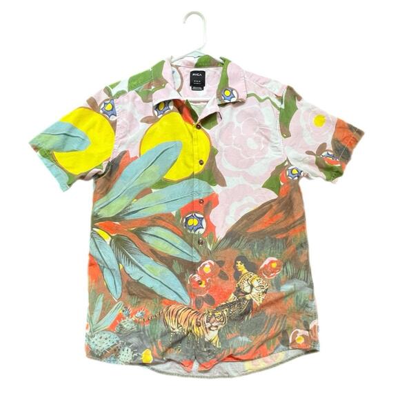 RVCA x Grisancich Multicolor Graphic Men's Shirt - M - Picture 1 of 8